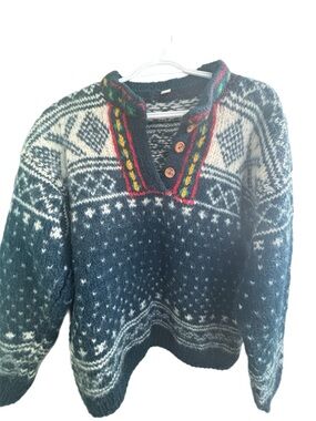 FAIR ISLE 100% WOOL SWEATER